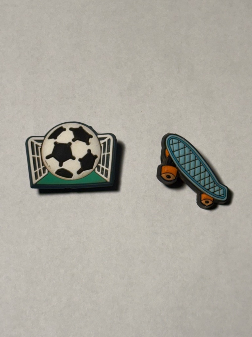 Crocs Jibbitz Soccer Goal Skateboard * Sports * Shoe Charms * Lot of 2